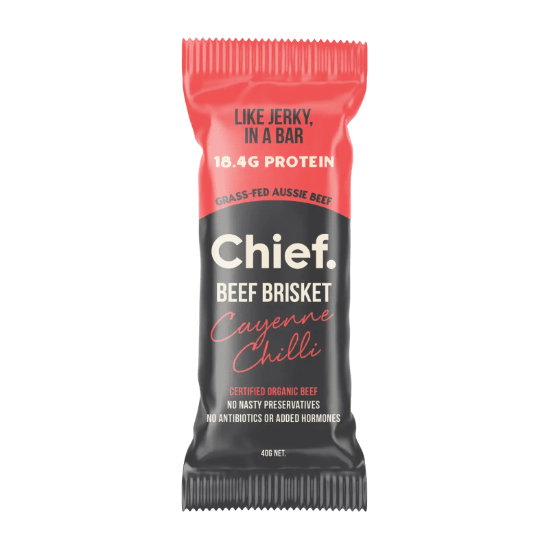 Chilli Beef Bars 12 bars SHORT DATED Chief Nutrition 33105721