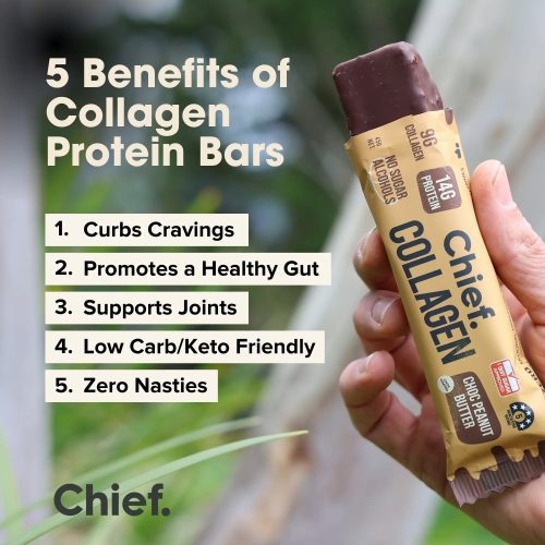 Collagen Protein Bar Choc Peanut Butter 12 bars Chief Nutrition 33101710