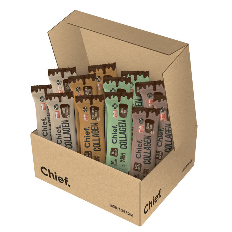 Collagen Protein Bar Sample Pack Collagen Bar Chief Nutrition Choc Covered 12 Bars