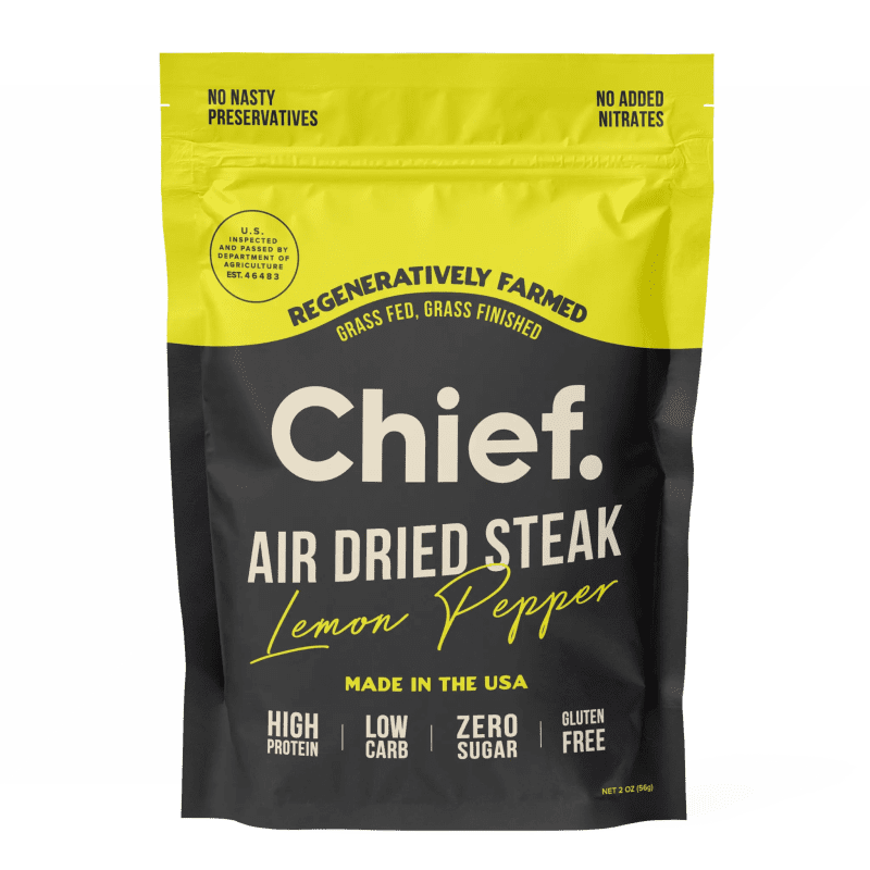 Grass fed Biltong Lemon Pepper 10 x 2oz bags Chief Nutrition 33097199