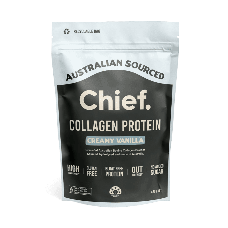 Grass fed Collagen Protein Powder Creamy Vanilla 30 serves Chief Nutrition 33061917