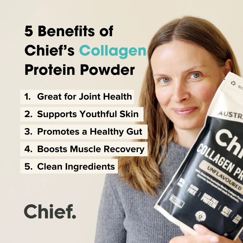 Grass fed Collagen Protein Powder Unflavoured 30 serves Chief Nutrition 33048813