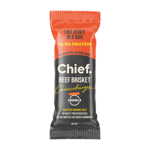 Organic Beef Bars Cheezeburger 12 bars LIMITED EDITION Chief Nutrition 33121961