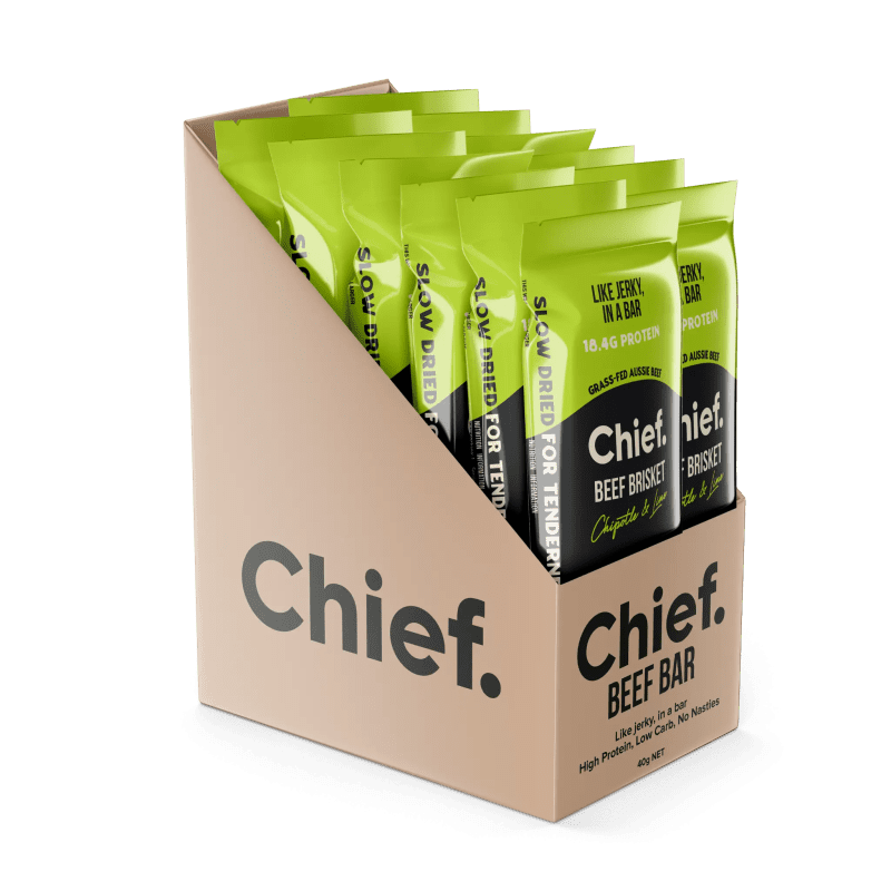 Organic Beef Bars Chipotle Lime 12 bars Chief Nutrition 33085584