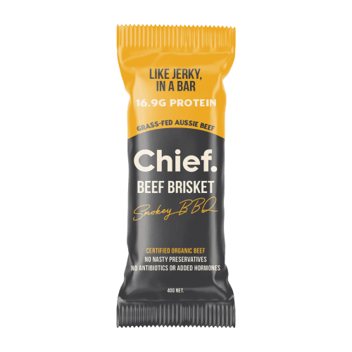 Organic Beef Bars Smokey BBQ 12 bars Chief Nutrition 33085120