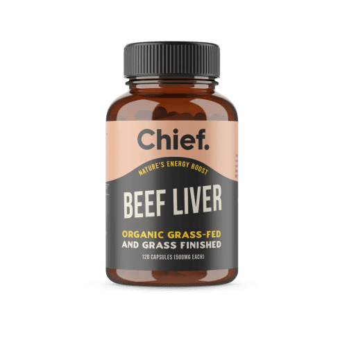 Organic Beef Liver Energy Boost (120 Capsules) (testing) Supplements Chief Nutrition