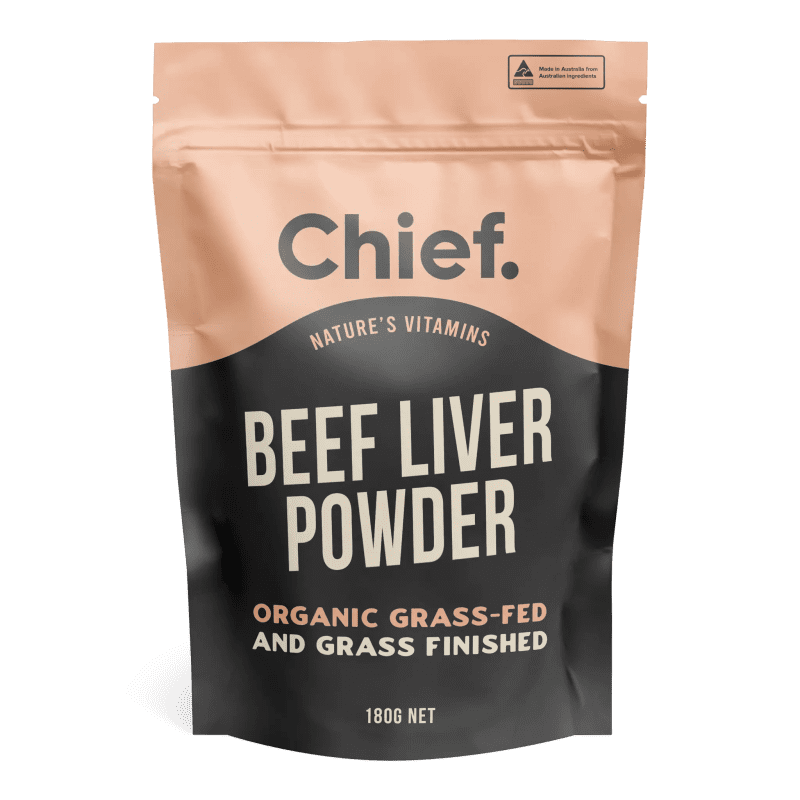 Organic Beef Liver Powder 180g 90 serves Chief Nutrition 33105016