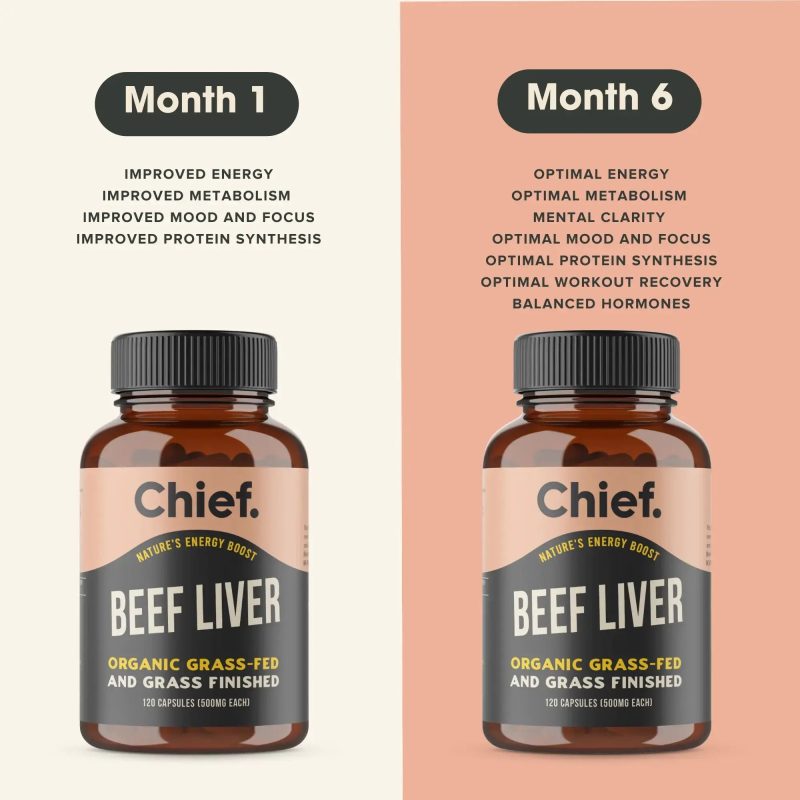 Organic Beef Liver Supplement 120 Capsules Chief Nutrition 33098042