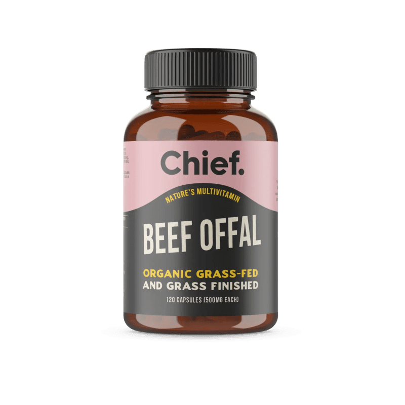 Organic Beef Offal Multivitamin 120 Capsules testing Chief Nutrition 33094075