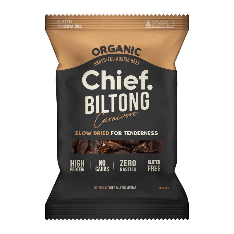 Organic Biltong Carnivore 6 x 90g bags Chief Nutrition 33074942