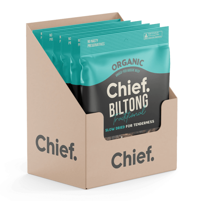 Organic Biltong Traditional 6 x 90g bags Chief Nutrition 33037337